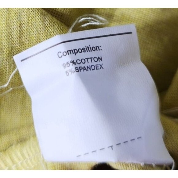 Vassari Los Angeles Mustard Yellow V-Neck Designer Shirt Small – Stylish Cut Hem - Picture 7 of 12